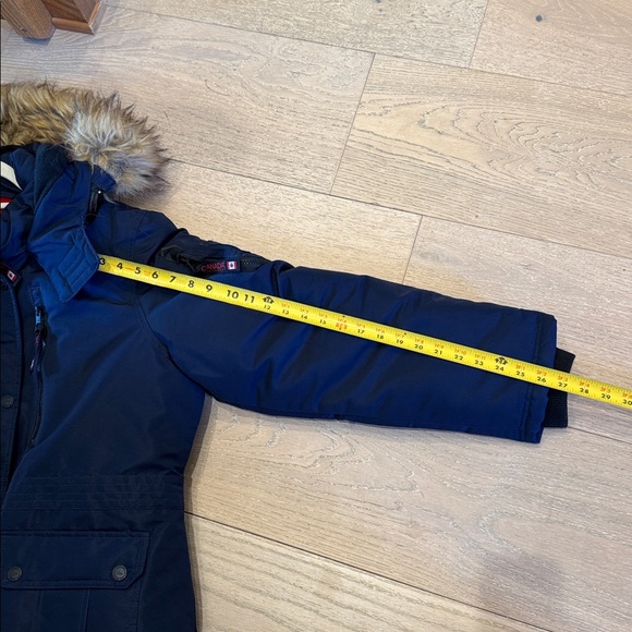 🥶 CANADA Men’s Xl Navy Blue WINTER Parka Coat - Picture 7 of 7